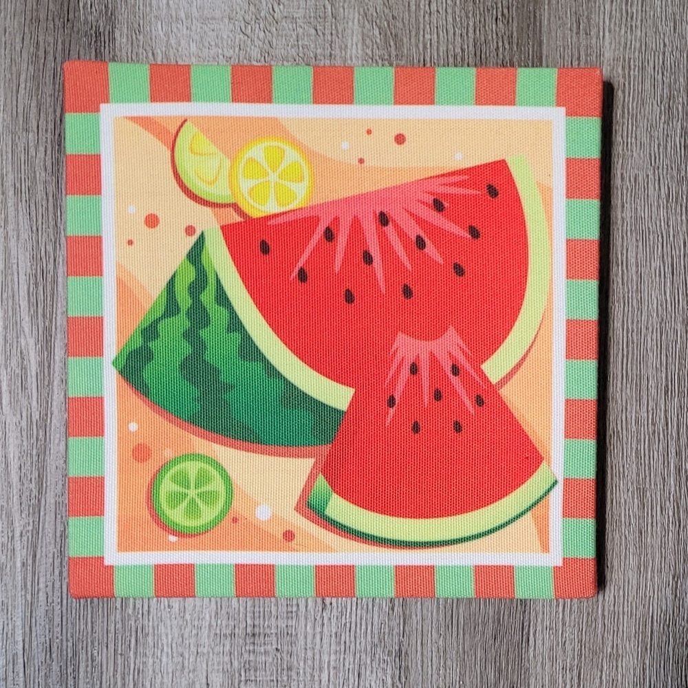 Summer Fruit Print on Stretched Canvas